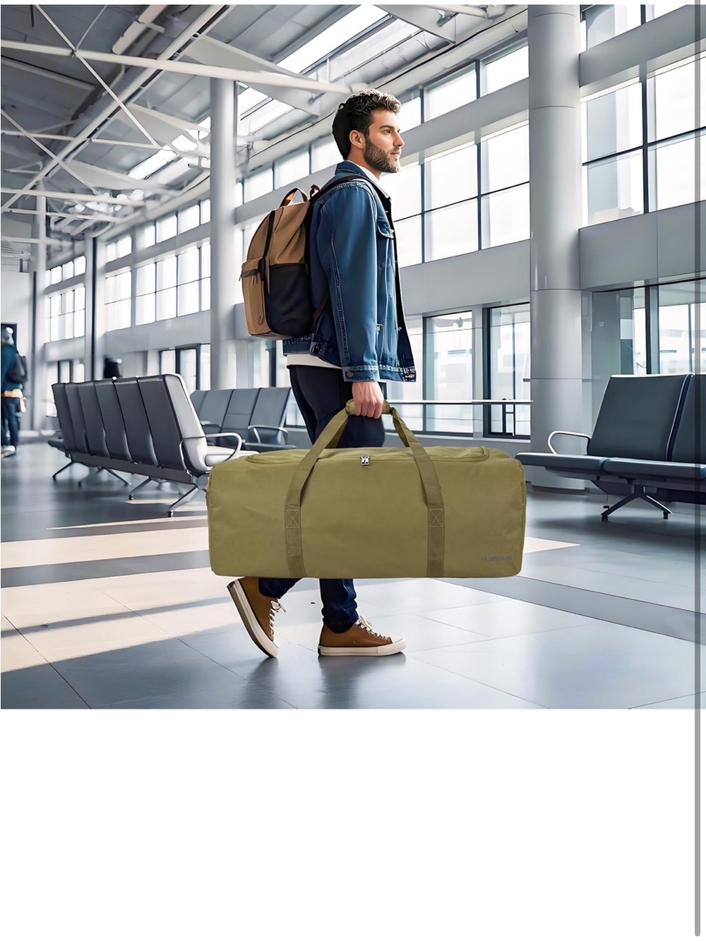 Timbuk2 Olive Travel Duffel with Top Zip - Picture 2 of 16